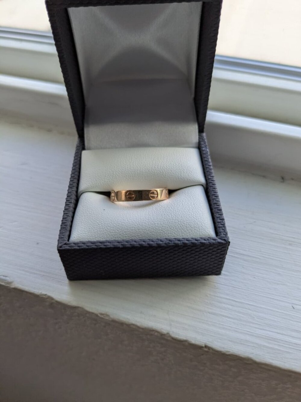 Authentic CARTIER Mini love ring B4085251(#11 Width:0.3cm) 18K Pink Gold Size 51